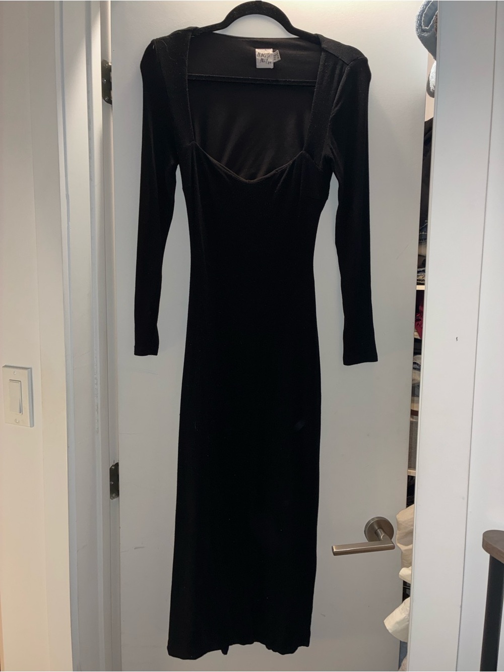 Princess Polly Black Long Sleeve Midi Dress